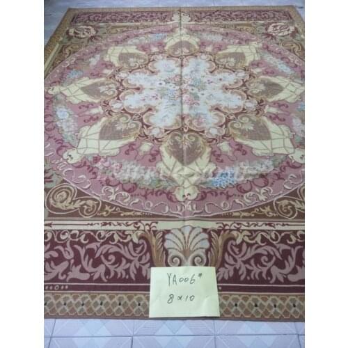 Free shipping 8'x10' French Aubusson rugs woolen carpets Aubusson design wool carpet