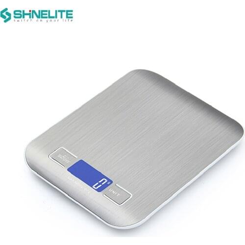 Household Kitchen Scale Electronic Food Scales Digital Multi-function ,11lb 5kg Slim Stainless Steel Platform with LCD Display