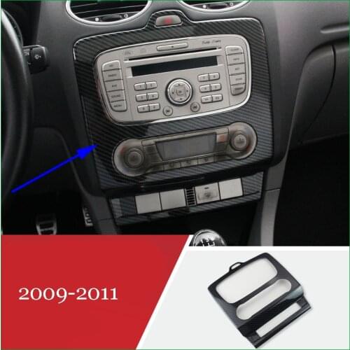 For Ford For Focus Mk2 2009 2010 Interior ABS Car Central Control Panel AC Audio Control Decoration Cover Trim Car Styling