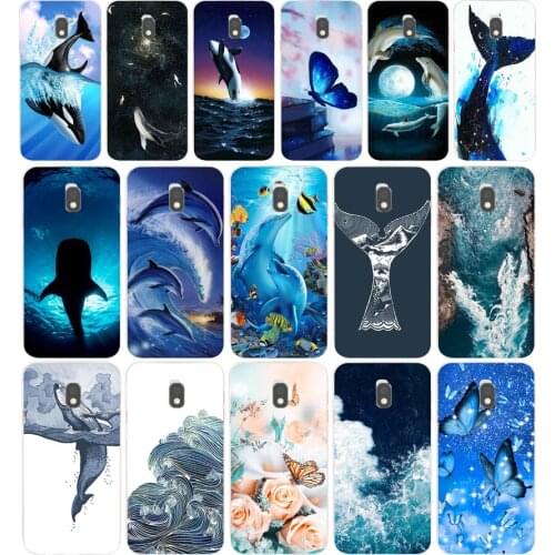 77AA Whale Fish Wave Sea gift Soft Silicone Tpu Cover phone Case for Samsung Galaxy J2 J4 Prime J6 Plus J7 2016 2017 case