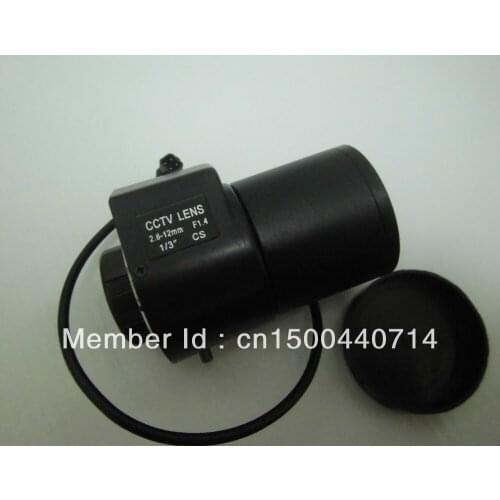 F1.4 1/3" CS Mount 2.8-12mm DC Auto IRIS Manual Zoom CCTV Lens for Cameras
