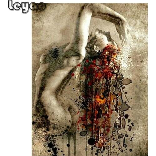 Full Square Round Diamond Painting Sexy woman Diamond Embroidery Rhinestone Abstract Art Mosaic Picture by Numbers