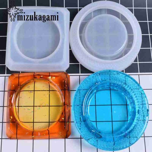 Silicone Resin Mold Large Size Silica Gel Dropping Ashtray Square For DIY Jewelry Making Finding Molds Accessories