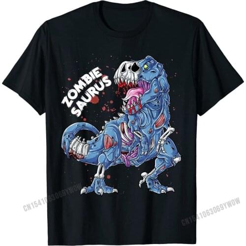 Zombie Saurus T shirt Halloween Kids Dinosaur T rex Gifts T-Shirt Hot Sale Men T Shirt Cotton Tees