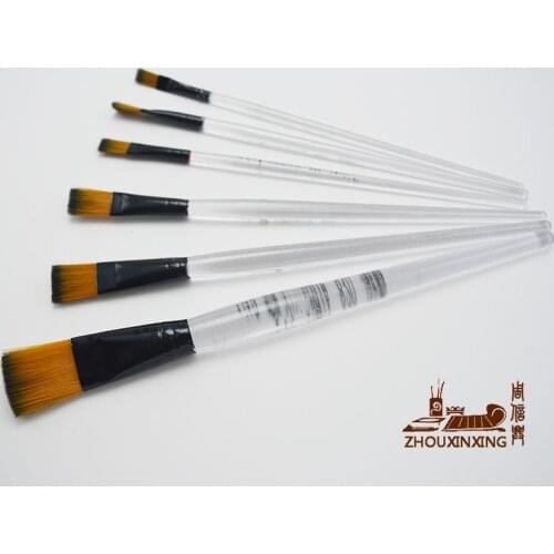 6pcs/Set imported nylon rod Sakura transparent gouache oil paint brush pen Art Supplies Student Stationery
