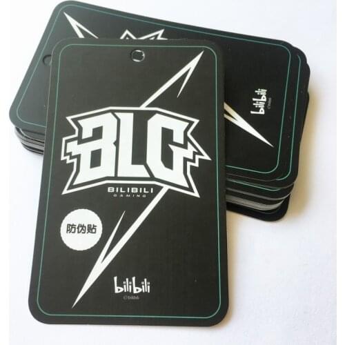 Custom 350gsm Rectangle CMYK Printed Art Paper Swing Tag for Clothing and Underclothes Sewing labels