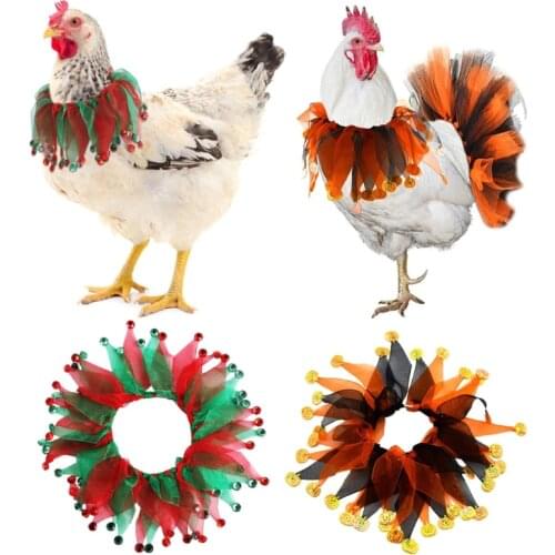 Chicken Collars for Hens Elastic Scarf Necklace for Large Bird Easy to Wear No Harm to Pet Lightweight Holiday Pet Decor