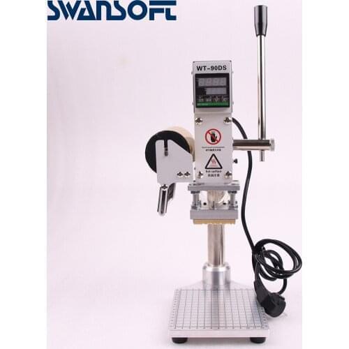 Hot Foil Stamping Machine SWANSOFT Manual Bronzing embosser PVC Card leather paper wood embossing stamping branding iron