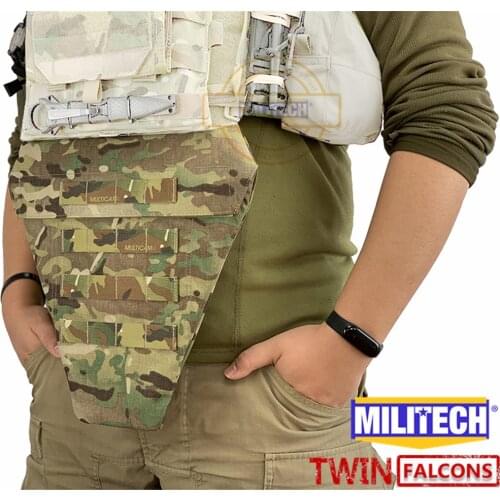 MILITECH TWINFALCONS TW 500D Delustered Cordura Tactical Groin Protection MV Lower Abdomen Platform Pouch Molle Sub Groin Bag