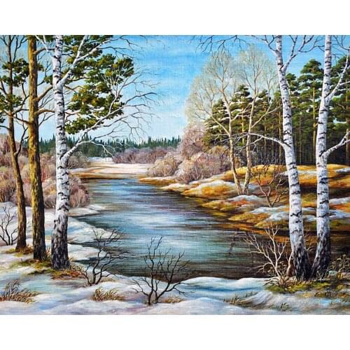 A7890 11CT/14CT/18CT/25CT/28CT oil street patterns Counted Cross Stitch DIY Cross Stitch Kits Embroidery Needlework Sets