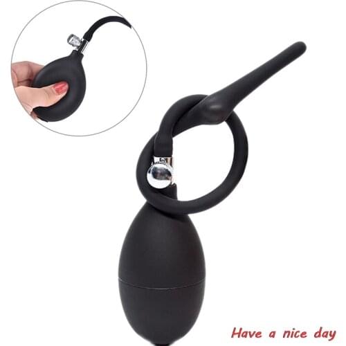 Inflatable Urethral Sound Dilators Silicone Penis Plug Inflate Urethral Catheter Penis Inserts Chastity Sex Toys For Men Gay