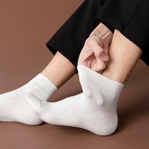 Men Socks Summer Thin Deodorant Socks Cotton Mesh Socks Mens Solid Color Harajuku Mens Ankle Socks White Black Calcetines Meias