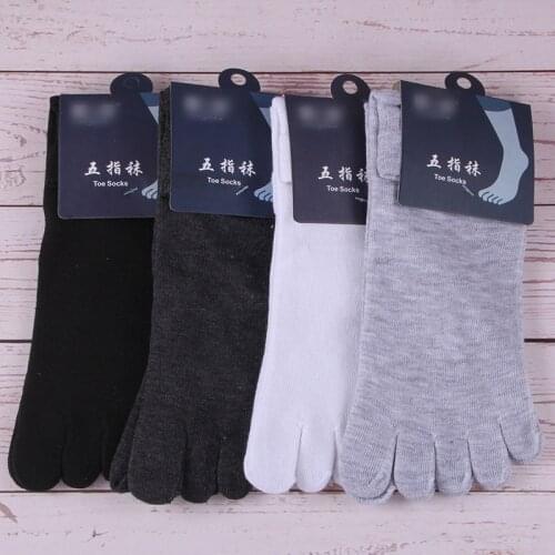1Pairs Toe Socks Solid Color Men and Women Five Fingers Socks Breathable Cotton Socks Sports Running