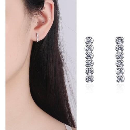 OIMG 2021 new female Korean version of silver-plated zircon simple earrings female French earrings BB-11