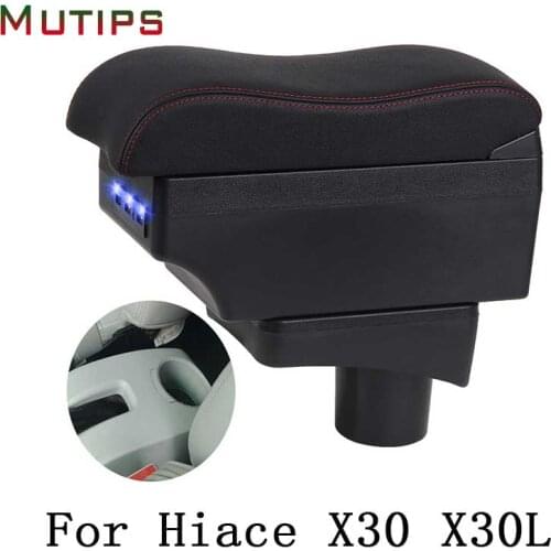 Mutips armrest box For Great Wall M1 Hiace X30 X30L curved arm rest leather storage box accessories interior auto 2012 - 2017