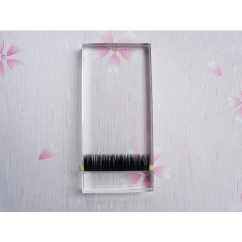 False Eyelash Stand False Eyelash Extension Crystal Glass Glue Pallet Accessories Rectangle-shaped Eyelash Glue Glass Holder