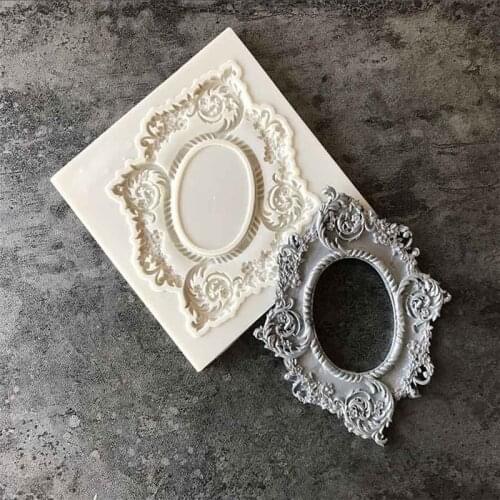 Frame Emboss Decorating Fondant Cake Silicone Mold Candy Biscuits Chocolate Mould Cartoon Kitchen Baking Tools B074