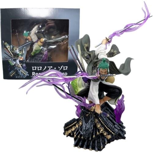 ONE PIECE Anime Figure ONE PIECE Rooftop Battle Sauron Statue Roronoa Zoro GK Kimono Ver. Action GT Toys