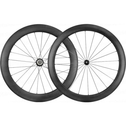 25mm Wide 55mm Front 65mm Rear Deep Carbon Fiber Road Bike Tubeless Wheelset Basalt Brake Wheels With Powerway R35 Hub