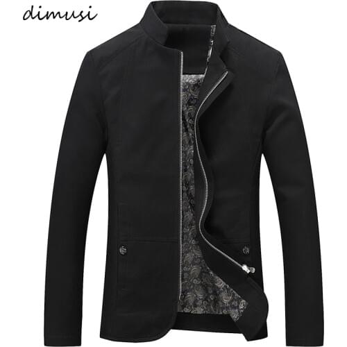 DIMUSI New Mens Jacket Spring Autumn Windbreaker Coats Male Casual Solid Jacket Male Brand Outerwear Clothing 5XL,TA102