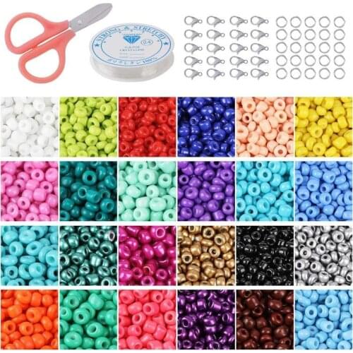 2/ 3/4mm DIY Handmade Beads Glass Seed Spacer Beads Jewelry Making Colorful Millet Beads Bracelet Necklace Accessories material