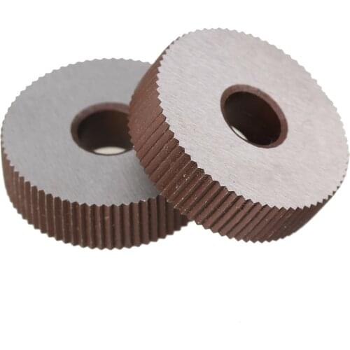 2Pcs Gear Hob Strength 0.5mm Wheel knurlStraight grain HSS Wheel Knife Knurled Machine Tools Accessories Lathe Embossing Wheel