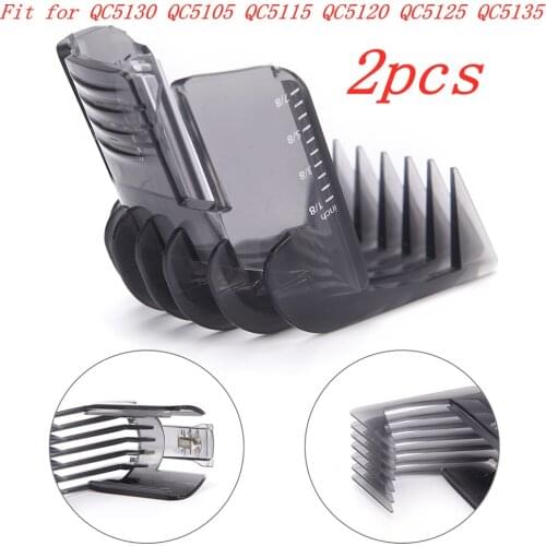 2pcs Black Practical Hair Trimmer Cutter Barber Head Clipper Comb Fit For QC5130 QC5105 QC5115 QC5120 QC5125 QC5135