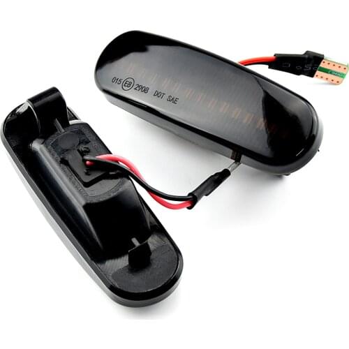 2X Dynamic Smoke LED side marker light turn signal lamp for Fiat Panda Punto Evo Stilo Qubo Peugeot Citroen Lancia Musa(350)