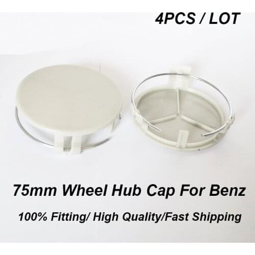 4PCS ABS Original design Gray Base With Ring 75MM 7.5CM Car Accessory Wheel Center Hub Cap Covers Wheel Center Cap Car Emblem