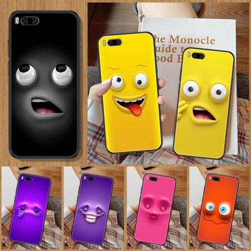 Funny face 3D Phone Case For Xiaomi Mi Note 8 9 10 11 9T 10T A3 Lite Pro Ultra black trend waterproof 3D bumper fashion cover