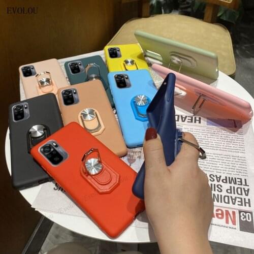 For Redmi Note 10 Pro 10X 8 9 Pro Case Max Candy Color Shockproof Case For Redmi K40 K30 Pro 9S Soft Silicone Ring Stand Cover