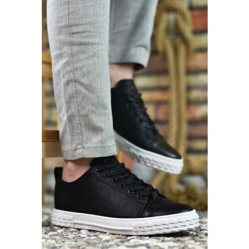 Riccon 3D Printed Black White Men 'S Sneaker