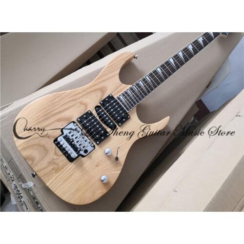 Free shipping custom in advance electric guitar,ASH wood 150 guitar,tremolo bridge,HSH pickups,chrome buttons