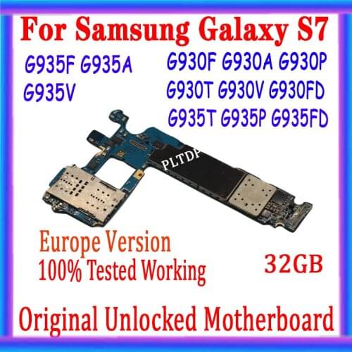 EU Version for Samsung Galaxy S7 G930V G935FG935V G935T G935FD motherboard 100% original 32GB