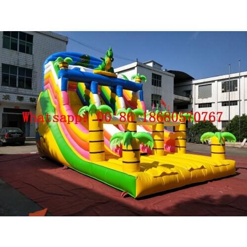 China Guangzhou) Factory direct inflatable slide / castle / trampoline / pool slide / small dinosaur slide