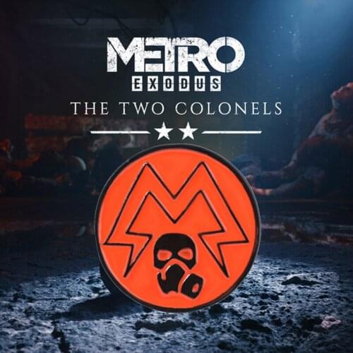 Game Metro Exodus 2033 Brooches Classic Dog Tag Skull Metal Pins Men Bag Shirt Jewelry Accessory Gift