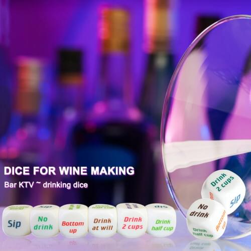 Drinking Wine Dice Adult Bar KTV Entertainment Club Party Game Play Fun Toy Playing Drinking Wine Dice Games Drink Decider Dice