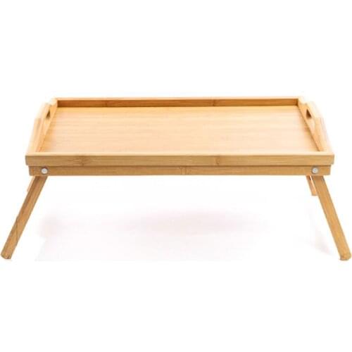 Multifunctional household folding table bamboo simple computer small table with feet dining plate in student dormitory
