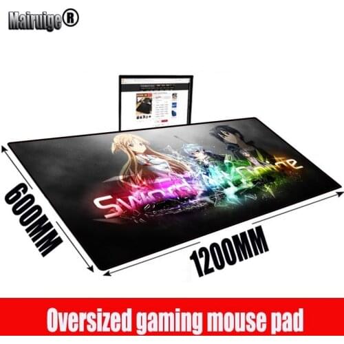 MRGBEST Art Online Anime Customized Full Size Large Gaming Mouse Pad Gamer Game Desk Keyboard Rubber Mat for CSGO Dota 2