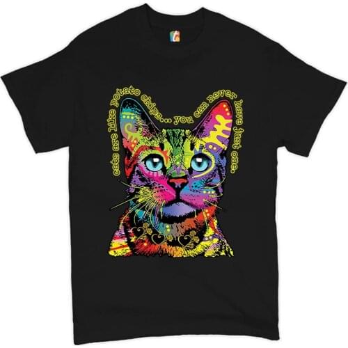 Cats are Like Potato Chips T-Shirt Andy Maxx Cat Mens Tee