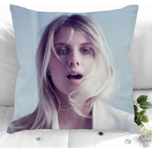 Melanie Laurent Pillow Cover Bedroom Home Office Decorative Pillowcase Square Zipper Pillow Cases Satin Soft