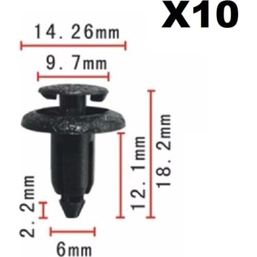 A49 - DOOR MOULDING TRIM STRIP CLIPS RUBSTRIP X10 Plastic Clips