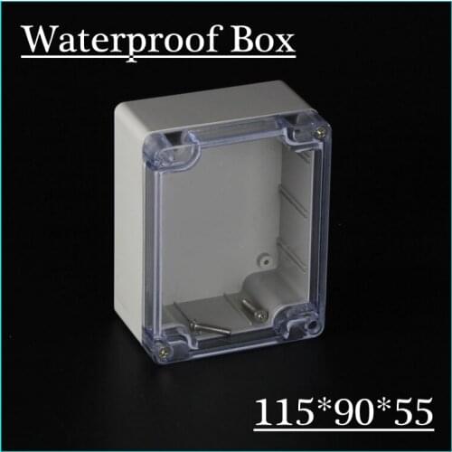 115*90*55mm Clear Cover A96 Free Shipping Waterproof Clear Cover Plastic Electronic Project Box Enclosure Case