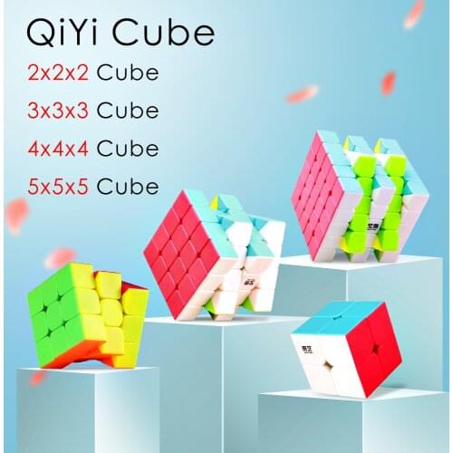 Qiyi Qidi S 2x2x2 magic puzzle cube stickerless Warrior S 3x3x3 speed qiyi cubes professional qiyi 2x2 3x3 4x4 5x5 cube