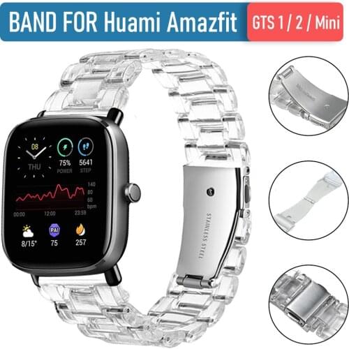 20MM 22MM Transparent Watch Strap for Huami Amazfit GTS 2/2e/mini Watch Band for Amazfit GTS Smart Watch Watchband Bracelet