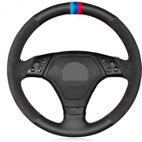 DIY Black Alcantara Soft Leather Suede Car Steering Wheel Cover for BMW E39 E46 E36 Car Interior Accessories Auto Parts