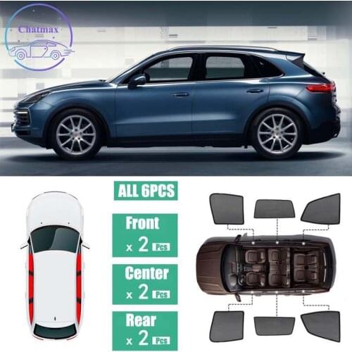 For Porsche Cayenne 2010-2018 Window Sunshade UV Protection Ray Blocking Mesh Laser Block Black Net Yarn