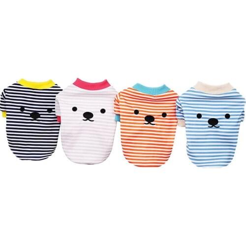 Warm Dog Sweatshirt Striped Puppy Overalls Winter Autumn Cat Outfit Cute Pet Clothes for Small Medium Dog Clothing for York Dog
