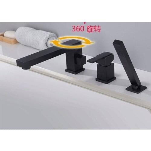 Bath crock bibcock three-piece golden multifunction shower bath crock bibcock sanitary ware wholesale manufacturer suit