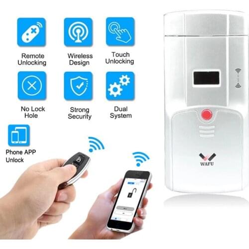 WAFU WF-011U Invisible Keyless Smart Door Lock 433MHz Electronic Door Lock Support iOS Android APP Bluetooth Control Unlock